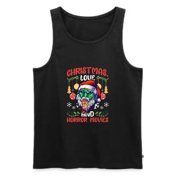 Horror Movie Zombie Santa Weihanchten Liebe Horror - Männer Premium Bio Tank Top - Schwarz - Vorne - Michal (187cm)