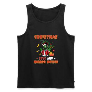 Horror Movie Zombie Santa Weihanchten Liebe Horror - Männer Premium Bio Tank Top - Schwarz - Vorne - Michal (187cm)