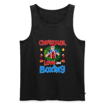 Christmas Love Boxing Boxer Weihnachtsgeschenk - Männer Premium Bio Tank Top - Schwarz - Vorne - AI Model Male 178 light (178cm)