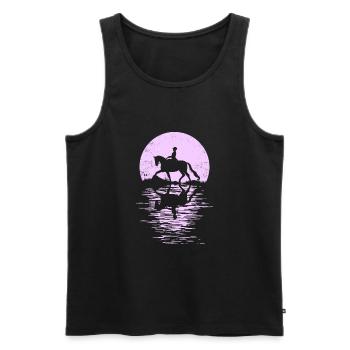 Pferd Reiter Outfit für Mädchen die Pferde lieben - Männer Premium Bio Tank Top - Schwarz - Vorne - Michal (187cm)