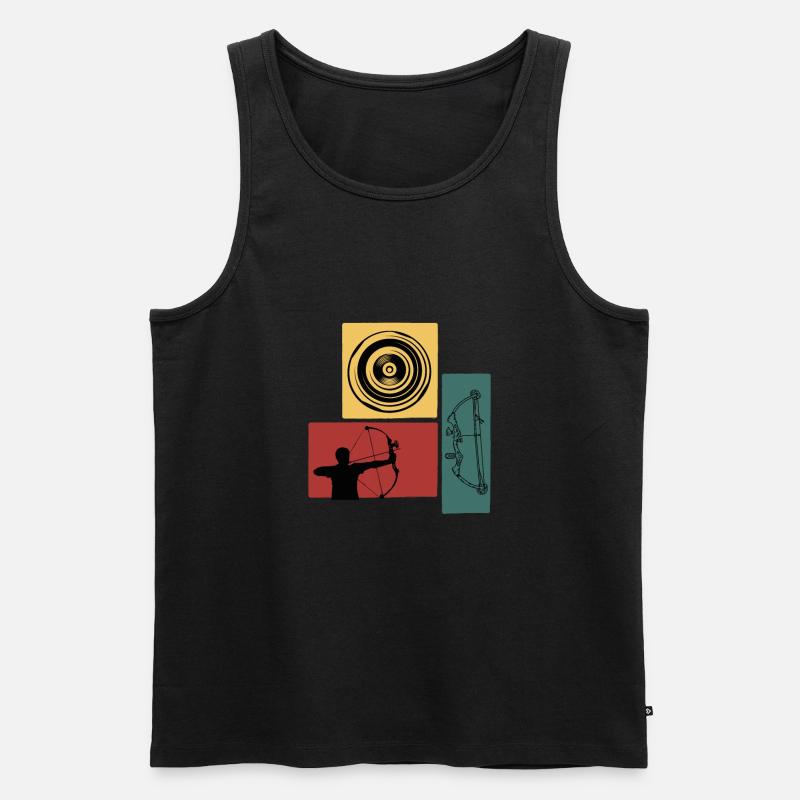 Bogenschützenziel Mit Bogen - Männer Premium Bio Tank Top - Schwarz