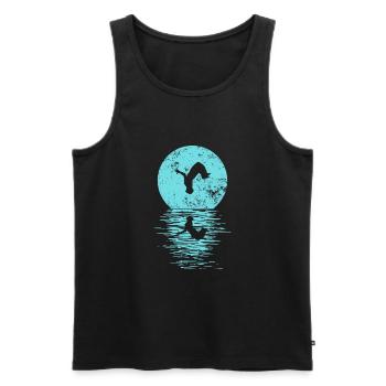 Parkour, Freerunning, Street Workout, Acrobatic - Männer Premium Bio Tank Top - Schwarz - Vorne - Michal (187cm)