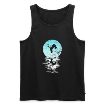 Parkour, Freerunning, Street Workout, Acrobatic - Männer Premium Bio Tank Top - Schwarz - Vorne - Michal (187cm)