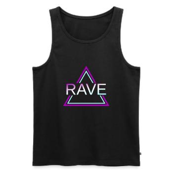 Rave Techno House Party EDM Festival Goa Electro - Débardeur bio Premium Homme - noir - Devant - Michal (187cm)