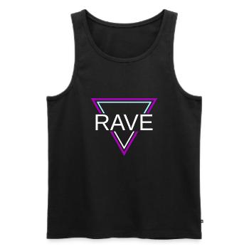 Rave Techno House Party EDM Festival Goa Electro - Männer Premium Bio Tank Top - Schwarz - Vorne - Michal (187cm)
