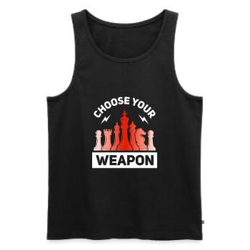 Chess Chess Player Tournament for Clever Minds - Men's Premium Organic Tank Top - black - Front - Michal (187cm)