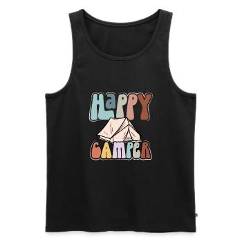 Glückliches Wohnmobilzelt - Männer Premium Bio Tank Top - Schwarz - Vorne - Michal (187cm)