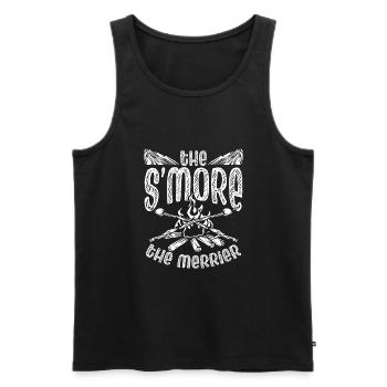 Je Mehr Desto Besser - Männer Premium Bio Tank Top - Schwarz - Vorne - Michal (187cm)