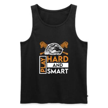 Lacrosse LAX Club Team Players Coaches Fans Coach - Men's Premium Organic Tank Top - black - Front - Michal (187cm)