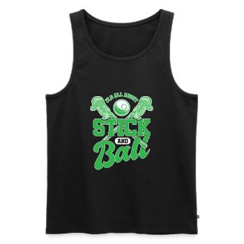 Lacrosse LAX Club Team Players Coaches Fans Coach - Men's Premium Organic Tank Top - black - Front - Michal (187cm)