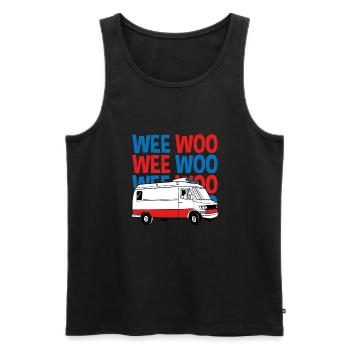 Weee Woo Ambulance - Débardeur bio Premium Homme - noir - Devant - Michal (187cm)