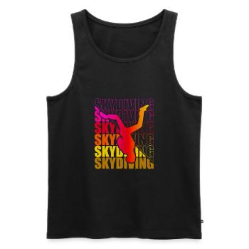 Skydive Freefly Fallschirmspringer Shirt Skydiving - Männer Premium Bio Tank Top - Schwarz - Vorne - AI Model Male 178 light (178cm)