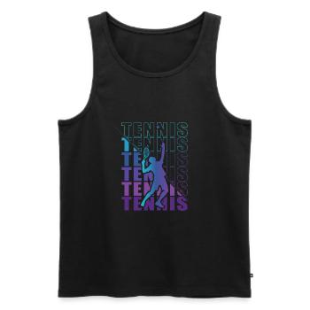 Clothing outfit for tennis players Club Tennis - Men's Premium Organic Tank Top - black - Front - Michal (187cm)