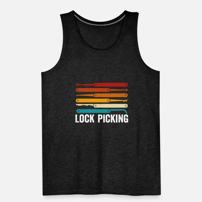 Buntes Lock picking tool Männer Premium Bio Tank Top