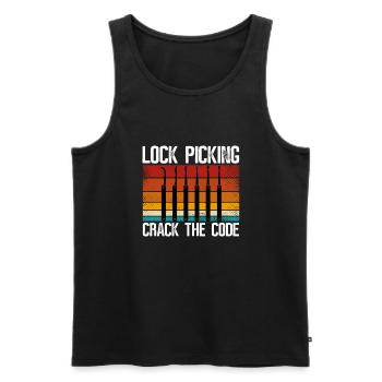 Lockpicking Knackt Den Code - Männer Premium Bio Tank Top - Schwarz - Vorne - AI Model Male 178 light (178cm)