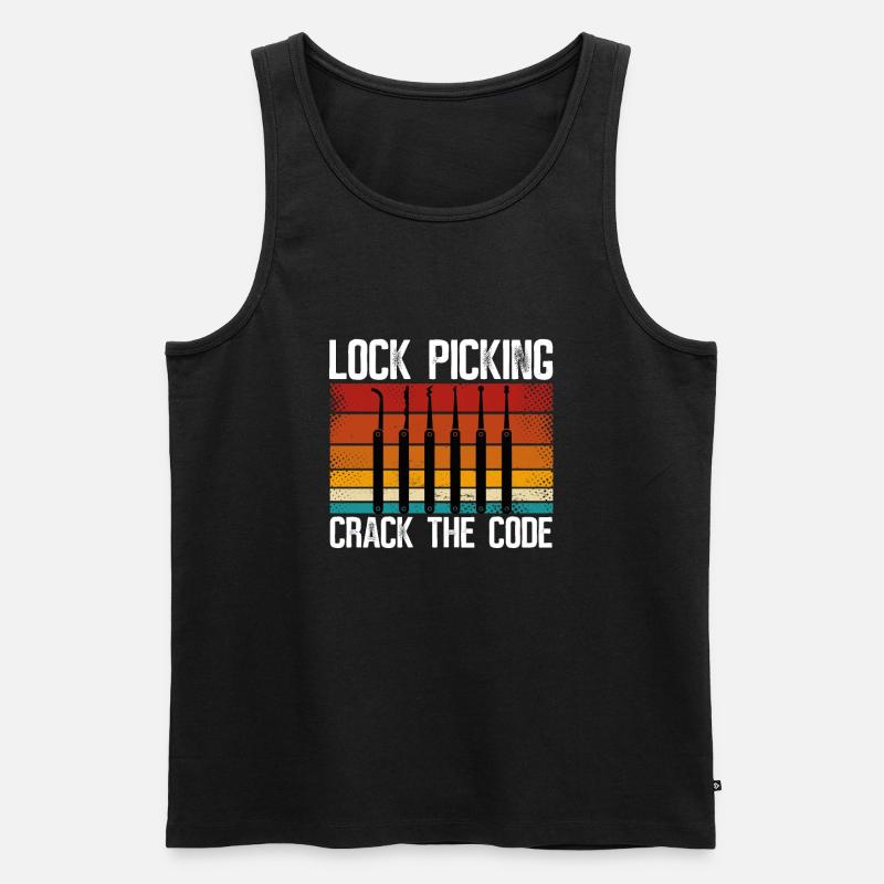 Lockpicking cracks the code - Men's Premium Organic Tank Top - black