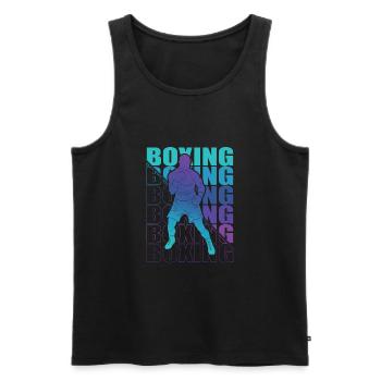 Boxen Martial Arts Boxing Box Club Boxer - Men's Premium Organic Tank Top - black - Front - Michal (187cm)