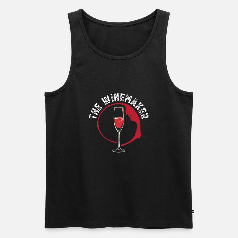 Der Winzer - Männer Premium Bio Tank Top - Schwarz