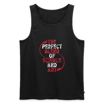 The perfect blend of science - Men's Premium Organic Tank Top - black - Front - AI Model Male 178 light (178cm)