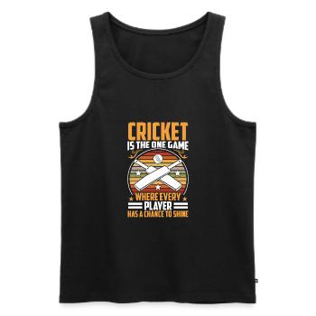 Cricket Ist Das Eine Spiel - Männer Premium Bio Tank Top - Schwarz - Vorne - AI Model Male 178 light (178cm)