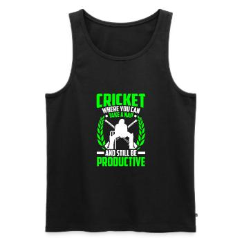 Cricket, Wo Sie Ein Nickerchen Machen - Männer Premium Bio Tank Top - Schwarz - Vorne - AI Model Male 178 light (178cm)