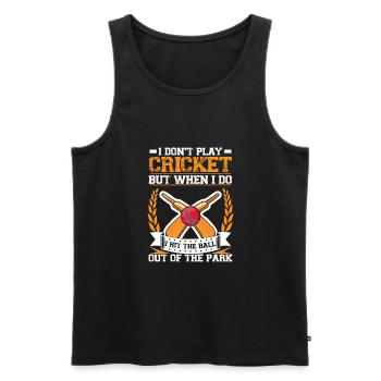 Ich Schlage Den Ball Aus Dem Park - Männer Premium Bio Tank Top - Schwarz - Vorne - AI Model Male 178 light (178cm)