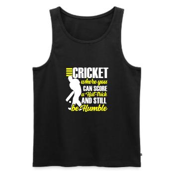 Cricket où vous pouvez marquer - Débardeur bio Premium Homme - noir - Devant - Michal (187cm)