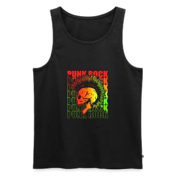 Punk Rock Pogo Anarchie Punks Punk Rocker Punk - Débardeur bio Premium Homme - noir - Devant - AI Model Male 178 light (178cm)
