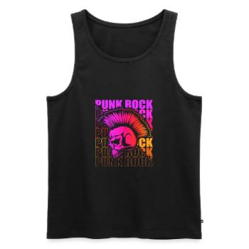 Punk Rock Pogo Anarchie Punks Punk Rocker Punk - Débardeur bio Premium Homme - noir - Devant - AI Model Male 178 light (178cm)
