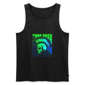 Punk Rock Pogo Anarchie Punks Punk Rocker Punk - Débardeur bio Premium Homme - noir - Devant - AI Model Male 178 light (178cm)