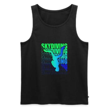 Skydive Freefly Fallschirmspringer Shirt Skydiving - Männer Premium Bio Tank Top - Schwarz - Vorne - AI Model Male 178 light (178cm)