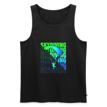 Skydive Freefly Fallschirmspringer Shirt Skydiving - Männer Premium Bio Tank Top - Schwarz - Vorne - AI Model Male 178 light (178cm)