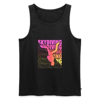 Skydive Freefly Fallschirmspringer Shirt Skydiving - Männer Premium Bio Tank Top - Schwarz - Vorne - AI Model Male 178 light (178cm)