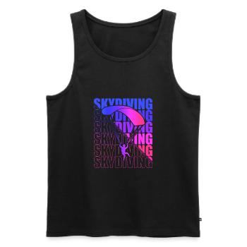 Skydive Freefly Fallschirmspringer Shirt Skydiving - Männer Premium Bio Tank Top - Schwarz - Vorne - AI Model Male 178 light (178cm)