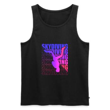 Skydive Freefly Fallschirmspringer Shirt Skydiving - Männer Premium Bio Tank Top - Schwarz - Vorne - AI Model Male 178 light (178cm)