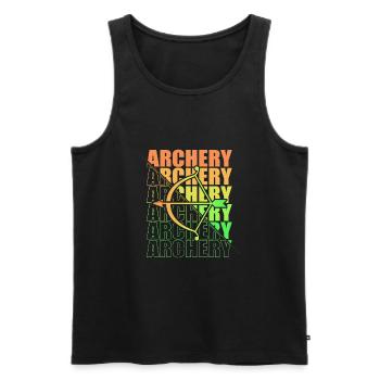 Archery Archer Archery Bow - Men's Premium Organic Tank Top - black - Front - AI Model Male 178 light (178cm)