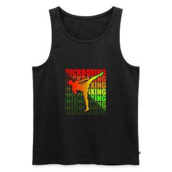 Kickboxer Martial Arts Kickboxing Kickboxen - Männer Premium Bio Tank Top - Schwarz - Vorne - Michal (187cm)