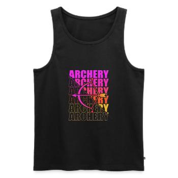 Archery Archer Archery Bow - Men's Premium Organic Tank Top - black - Front - AI Model Male 178 light (178cm)