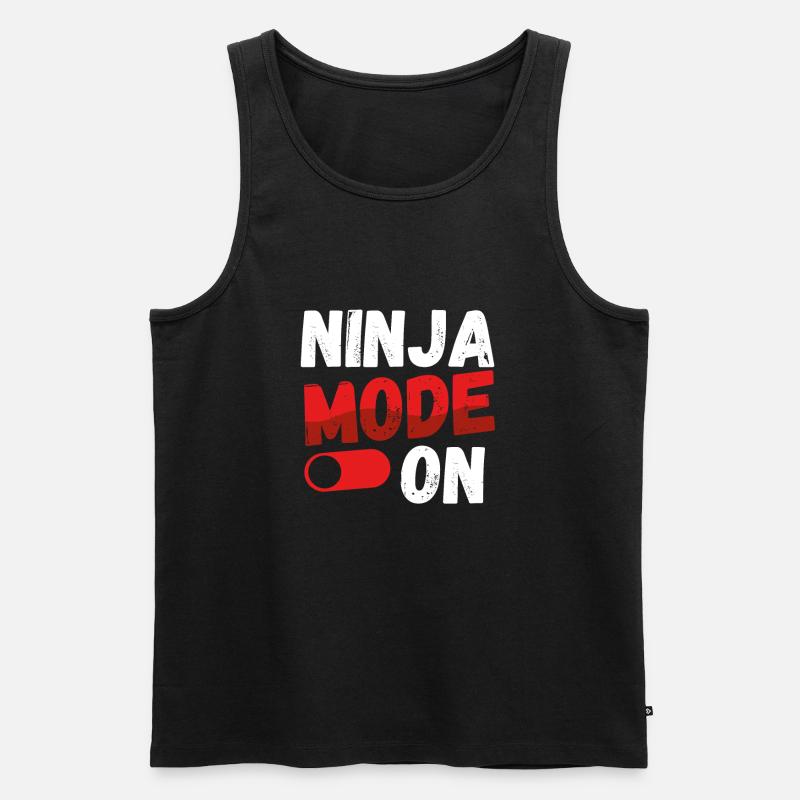 Ninja modus An - Männer Premium Bio Tank Top - Schwarz