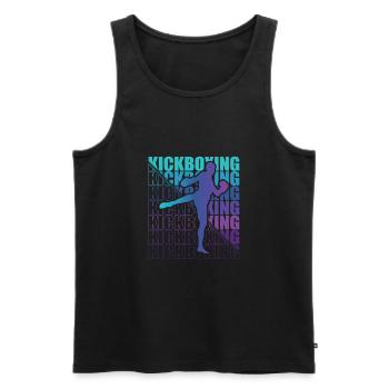 Kickboxer Martial Arts Kickboxing Kickboxen - Männer Premium Bio Tank Top - Schwarz - Vorne - Michal (187cm)