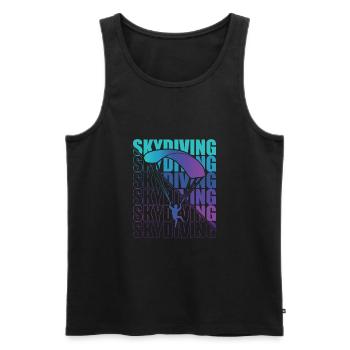 Skydive Freefly Fallschirmspringer Shirt Skydiving - Männer Premium Bio Tank Top - Schwarz - Vorne - AI Model Male 178 light (178cm)