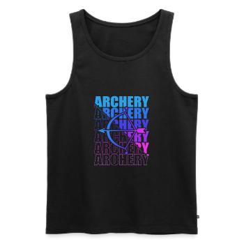 Archery Archer Archery Bow - Men's Premium Organic Tank Top - black - Front - AI Model Male 178 light (178cm)