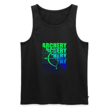 Archery Archer Archery Bow - Men's Premium Organic Tank Top - black - Front - AI Model Male 178 light (178cm)