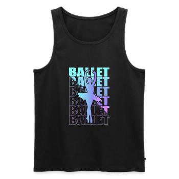 Ballett, Ballerina, Girl, Mädchen, Tanzen - Männer Premium Bio Tank Top - Schwarz - Vorne - Michal (187cm)