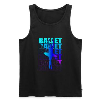Ballet, Ballerine, Fille, Fille, Danse - Débardeur bio Premium Homme - noir - Devant - Michal (187cm)