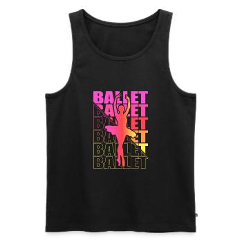 Ballett, Ballerina, Girl, Mädchen, Tanzen - Männer Premium Bio Tank Top - Schwarz - Vorne - Michal (187cm)