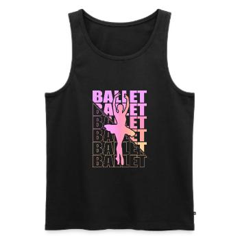 Ballett, Ballerina, Girl, Mädchen, Tanzen - Männer Premium Bio Tank Top - Schwarz - Vorne - Michal (187cm)