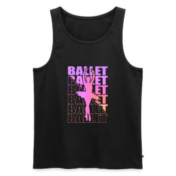 Ballett, Ballerina, Girl, Mädchen, Tanzen - Männer Premium Bio Tank Top - Schwarz - Vorne - Michal (187cm)