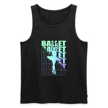 Ballett, Ballerina, Girl, Mädchen, Tanzen - Männer Premium Bio Tank Top - Schwarz - Vorne - Michal (187cm)