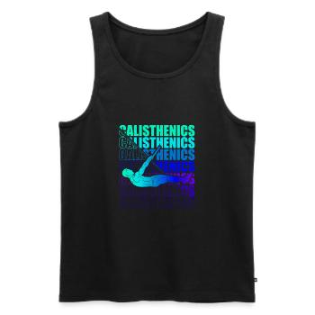 Motocross Enduro Motorcycle Freestyle Extreme Sport - Men's Premium Organic Tank Top - black - Front - Michal (187cm)